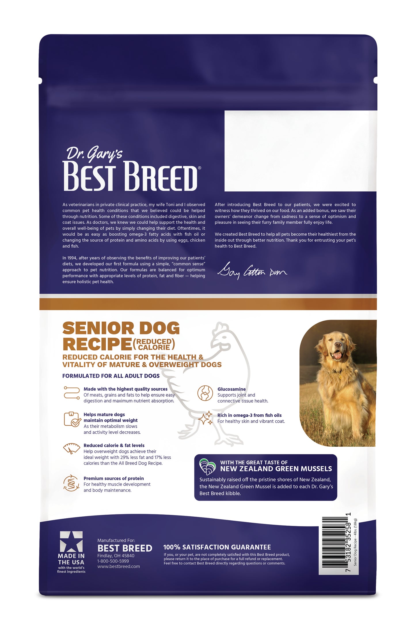 Best Breed Senior Dog (Reduced Calorie) Recipe
