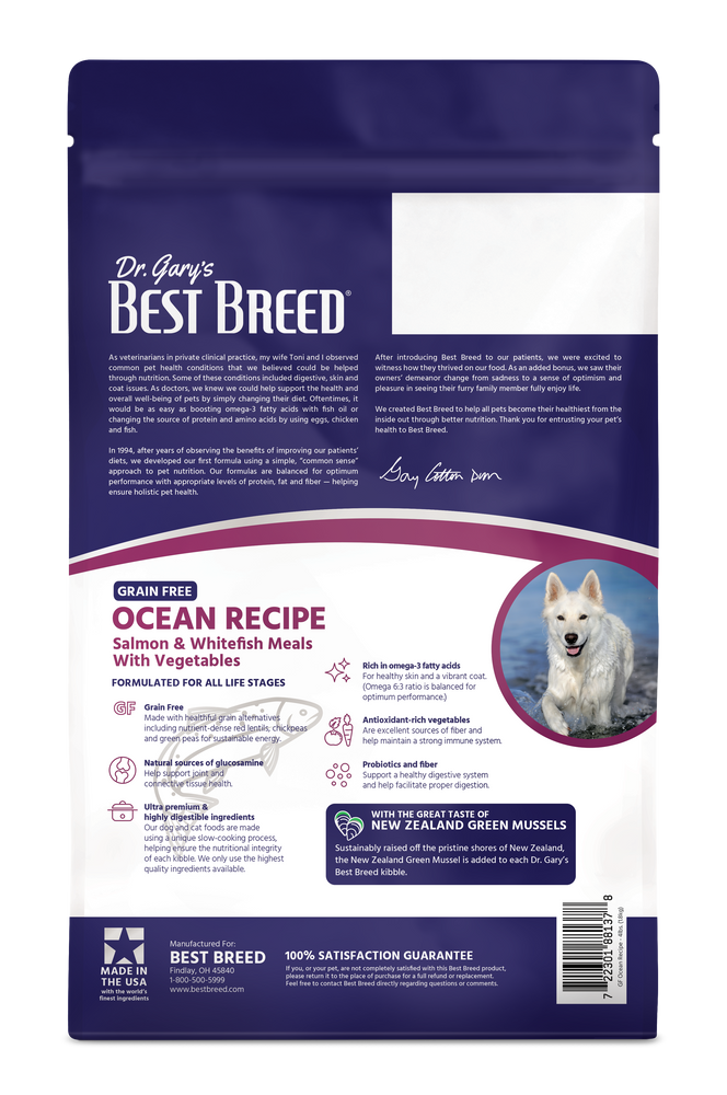 
                  
                    Best Breed Grain Free Ocean (Salmon) Recipe
                  
                
