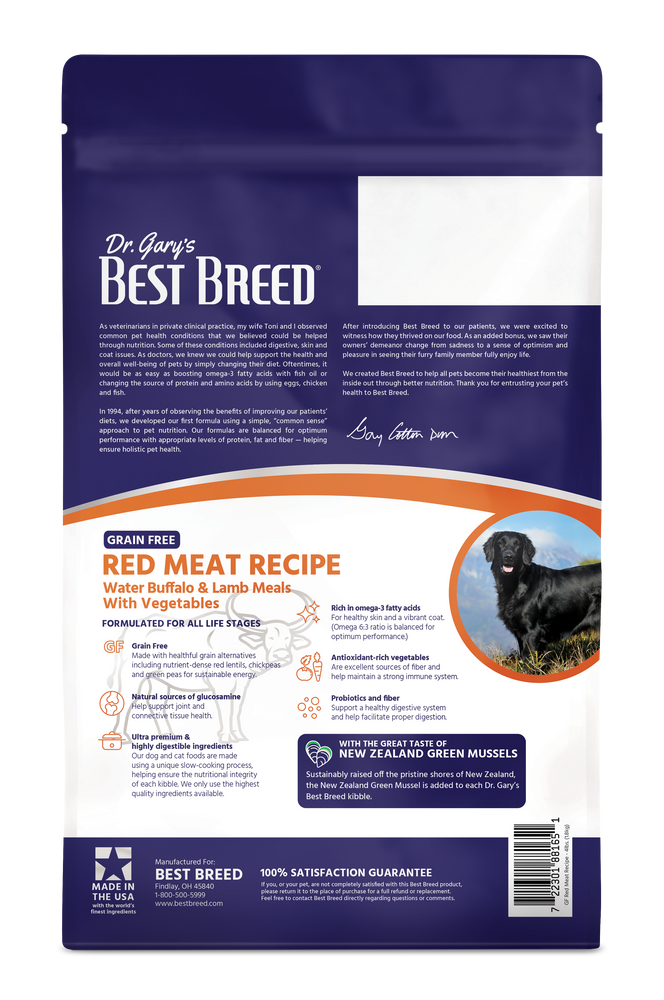 
                  
                    Best Breed Grain Free Red Meat (Buffalo) Recipe
                  
                