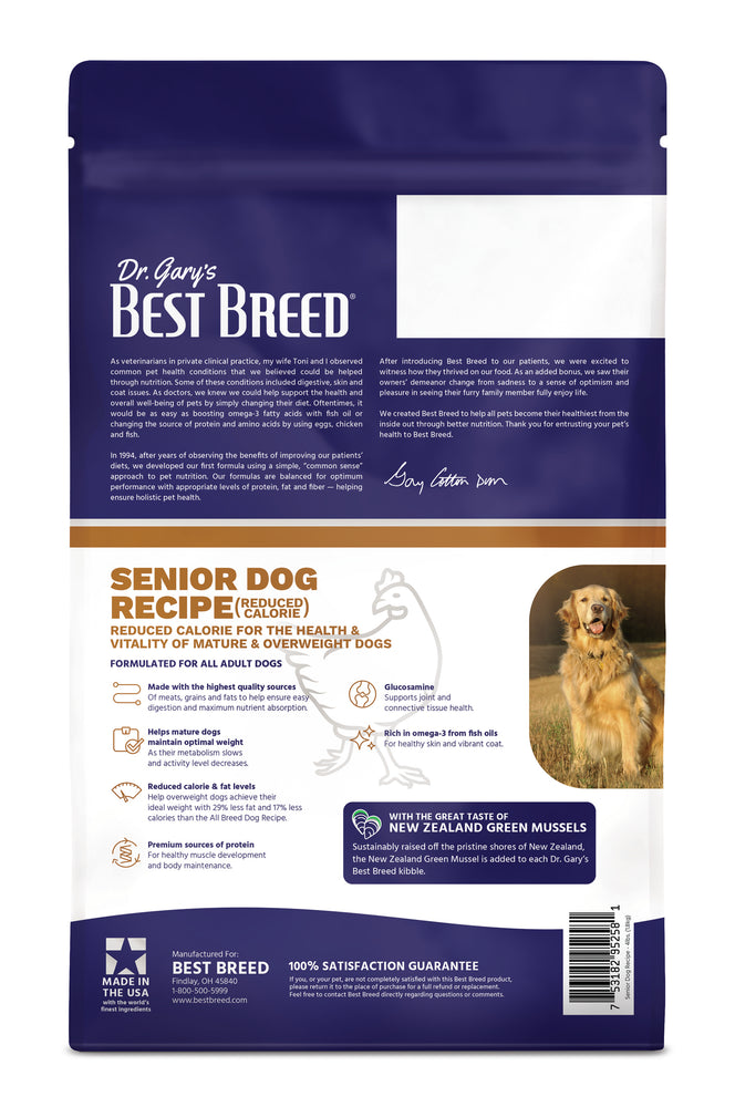 
                  
                    Best Breed Senior Dog (Reduced Calorie) Recipe
                  
                
